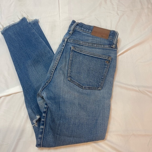Madewell 9” High Riser Skinny Skinny Distressed Womens Jeans Size 26 - Picture 6 of 12